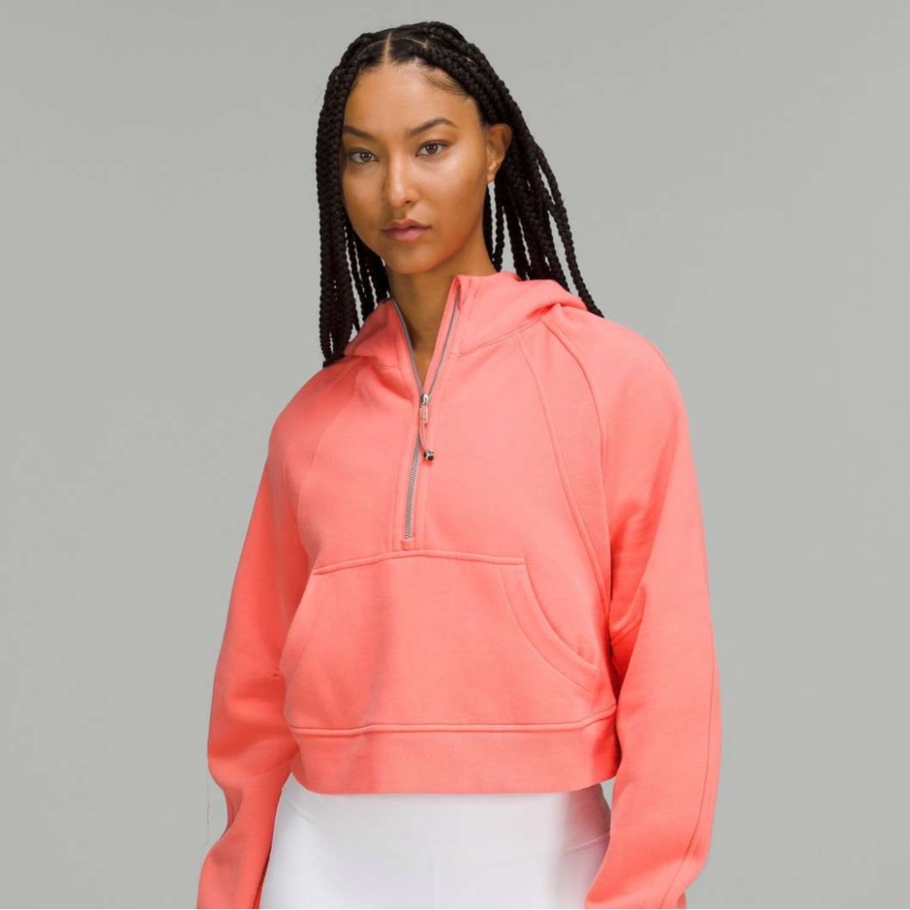 NWT Lululemon Scuba Half-Zip Hoodie - Size XS/S Raspberry Cream Womens